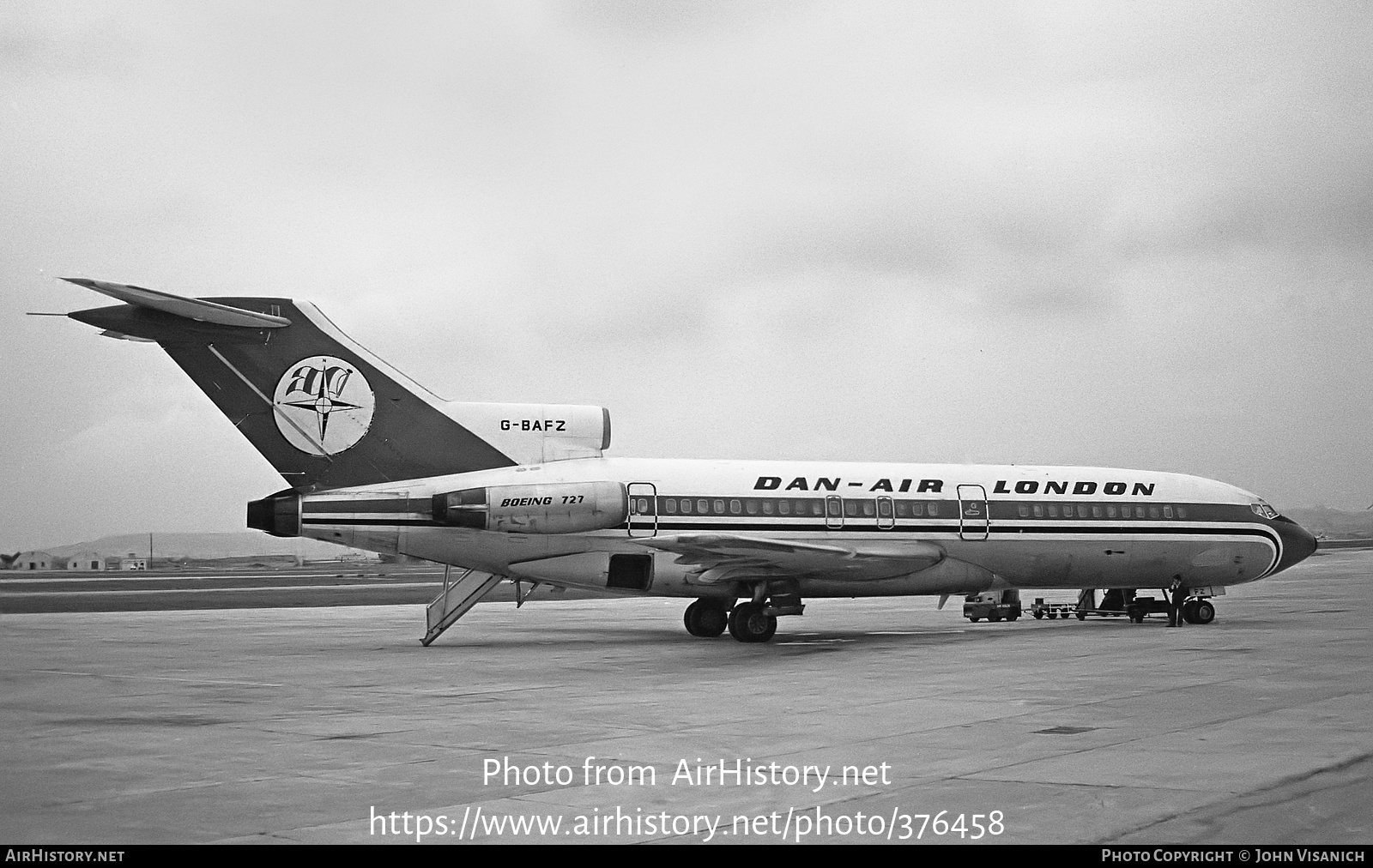 Aircraft Photo of G-BAFZ | Boeing 727-46 | Dan-Air London | AirHistory.net #376458