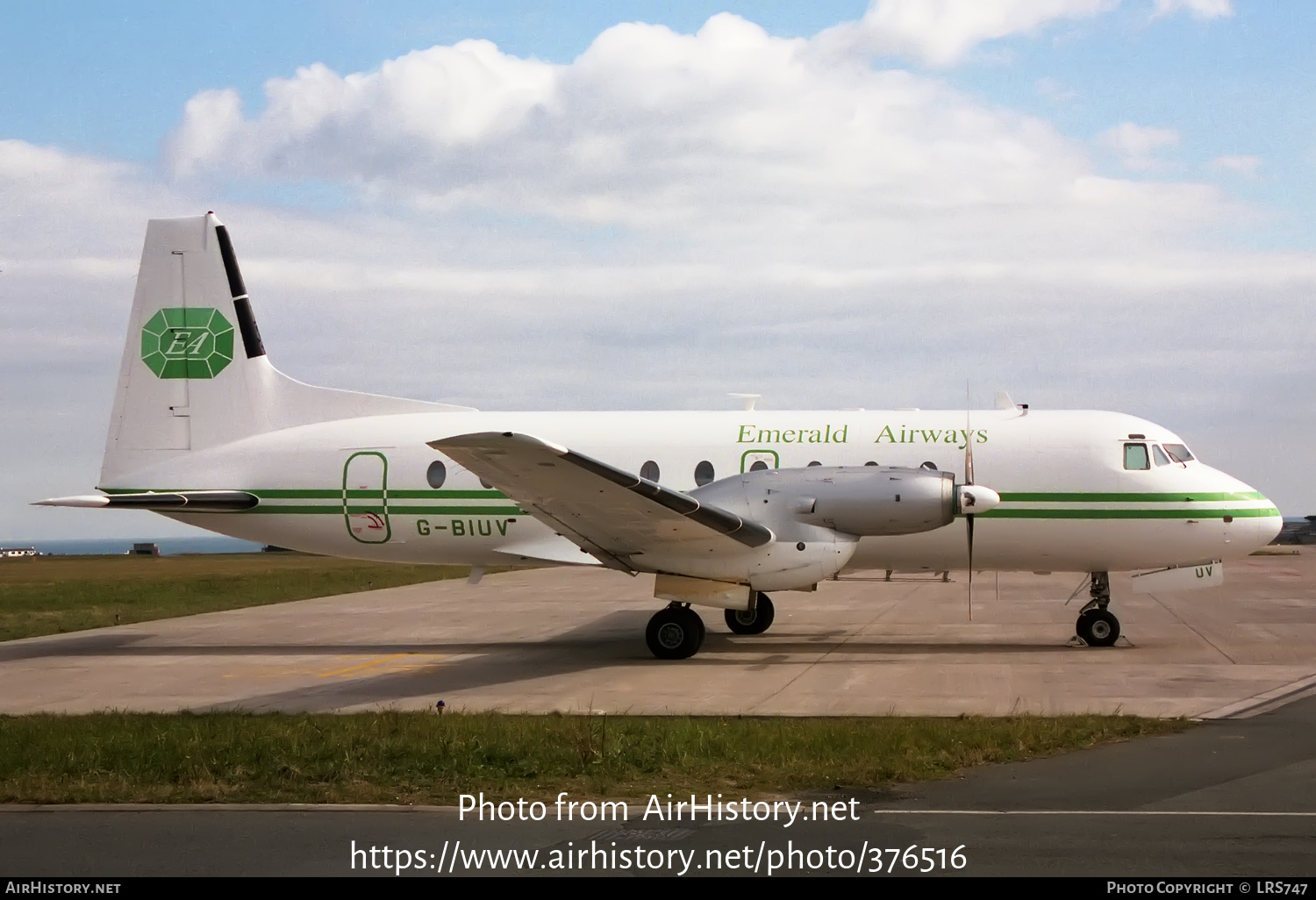 Aircraft Photo of G-BIUV | Hawker Siddeley HS-748 Srs2A/266(LFD) | Emerald Airways | AirHistory.net #376516