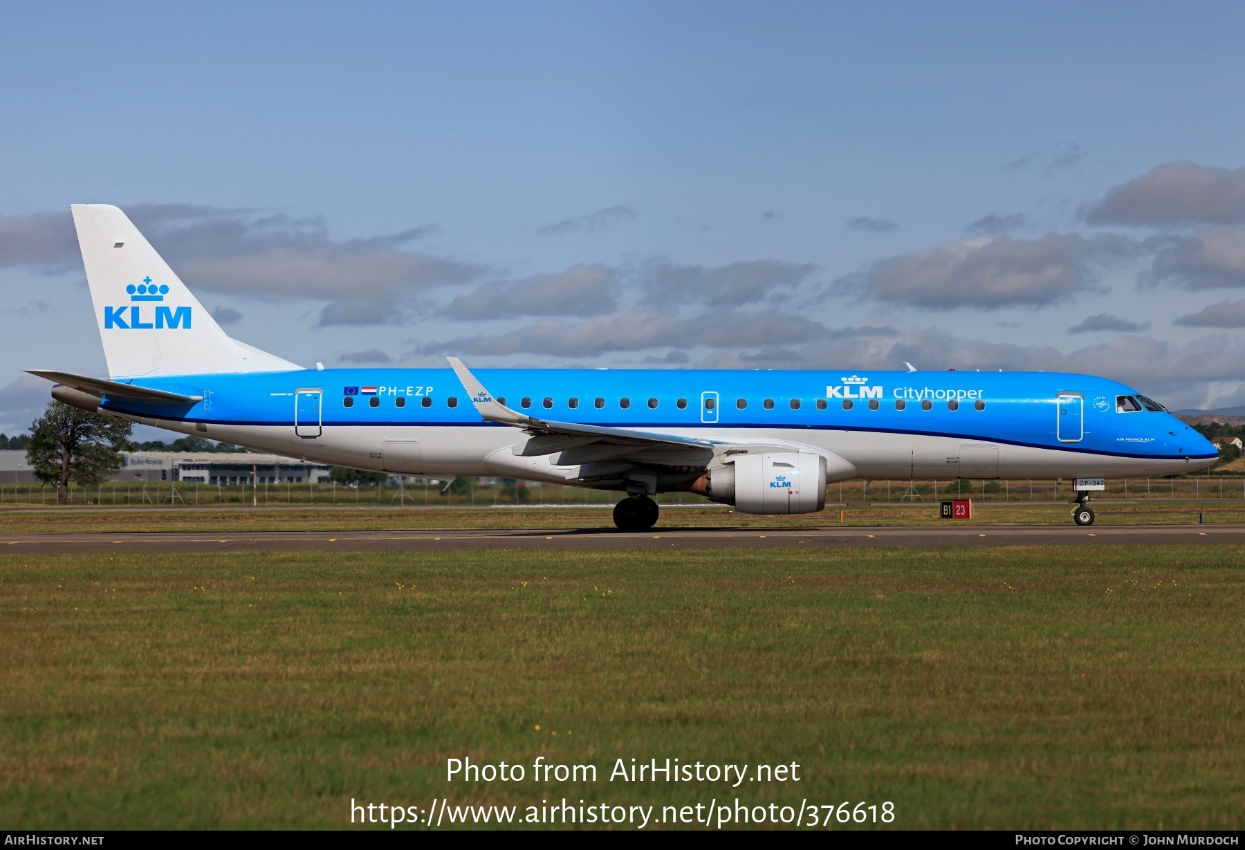 Aircraft Photo of PH-EZP | Embraer 190STD (ERJ-190-100STD) | KLM Cityhopper | AirHistory.net #376618