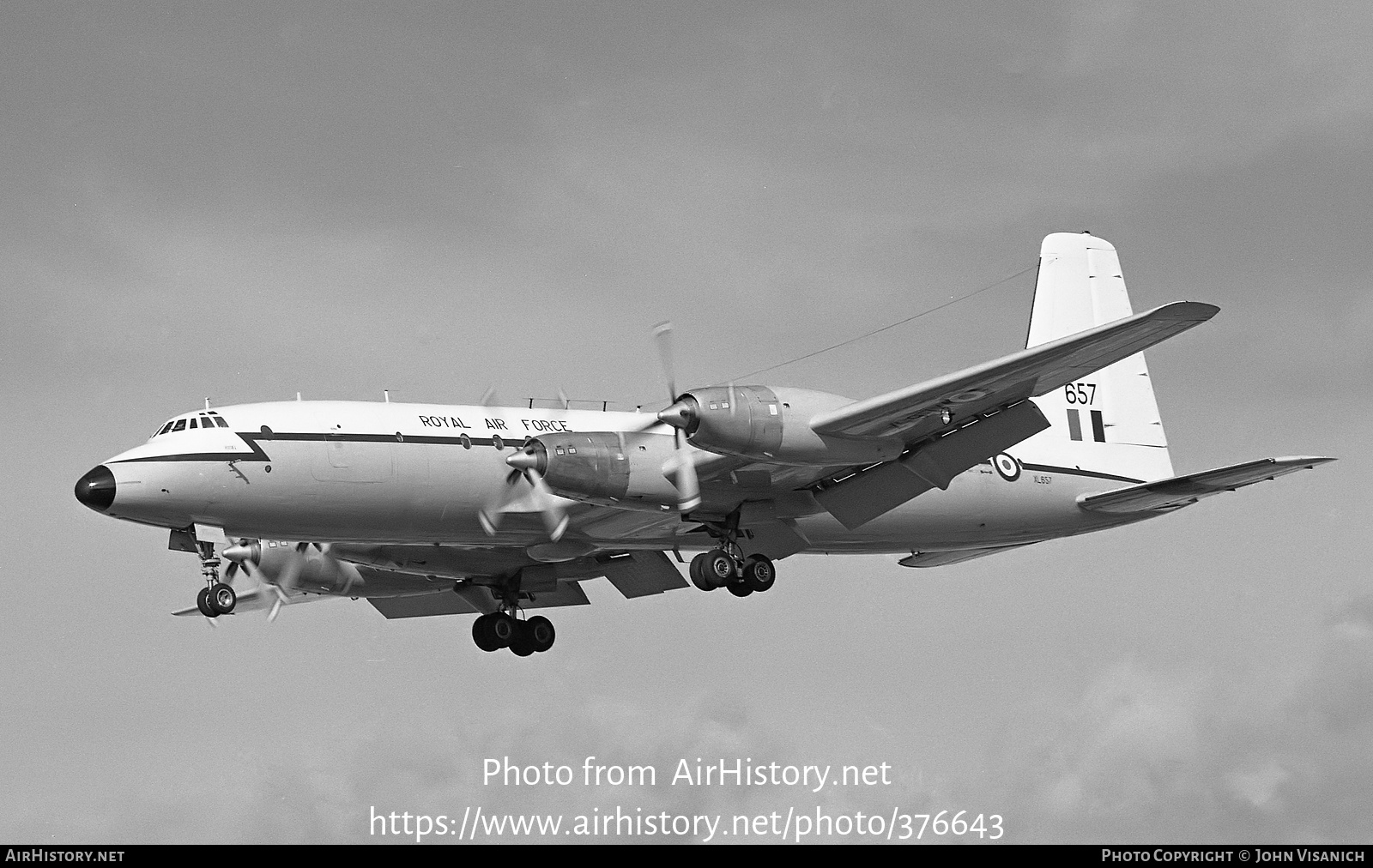 Aircraft Photo of XL657 | Bristol 175 Britannia C.1 (253) | UK - Air Force | AirHistory.net #376643