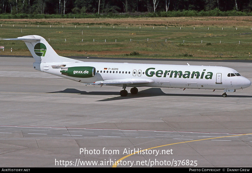 Aircraft Photo of D-AGPO | Fokker 100 (F28-0100) | Germania | AirHistory.net #376825