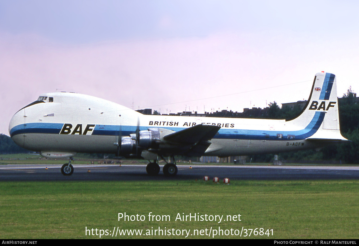 Aircraft Photo of G-AOFW | Aviation Traders ATL-98 Carvair | British Air Ferries - BAF | AirHistory.net #376841