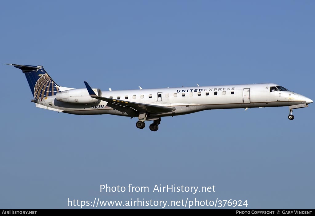 Aircraft Photo of N16151 | Embraer ERJ-145XR (EMB-145XR) | United Express | AirHistory.net #376924