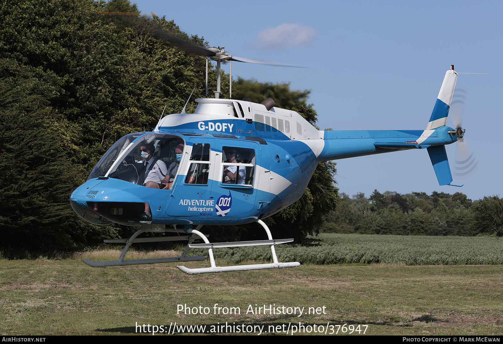 Aircraft Photo of G-DOFY | Bell 206B-3 JetRanger III | Adventure 001 Helicopters | AirHistory.net #376947