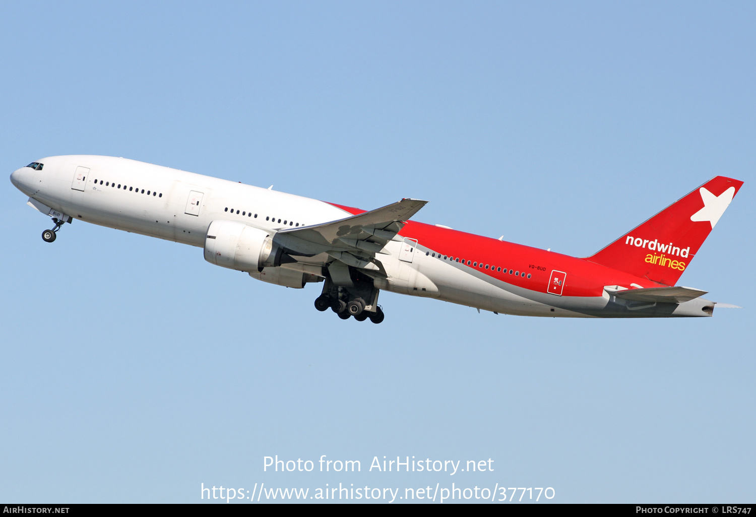 Aircraft Photo of VQBUD Boeing 7772Q8/ER Nordwind Airlines 377170