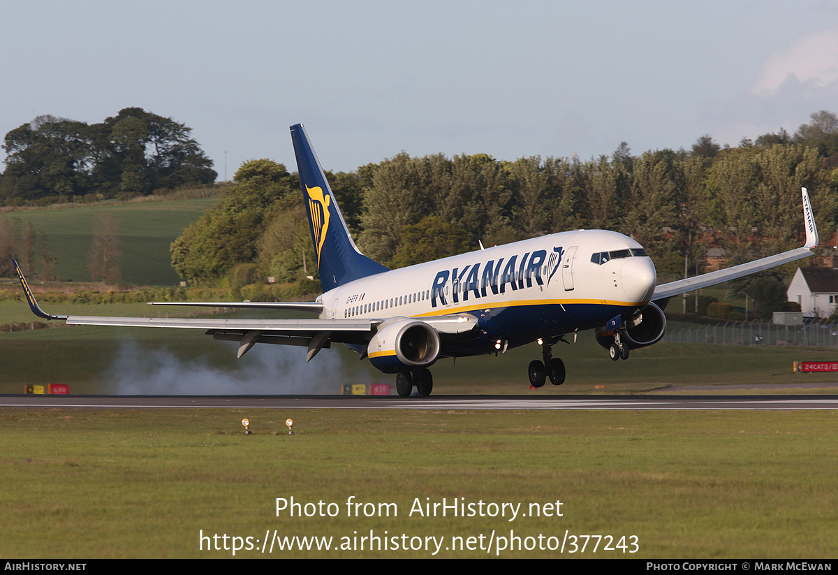 Aircraft Photo of EI-EFB | Boeing 737-8AS | Ryanair | AirHistory.net #377243