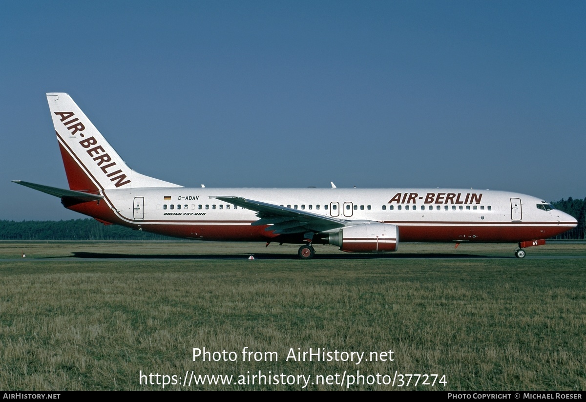 Aircraft Photo of D-ABAV | Boeing 737-86J | Air Berlin | AirHistory.net #377274