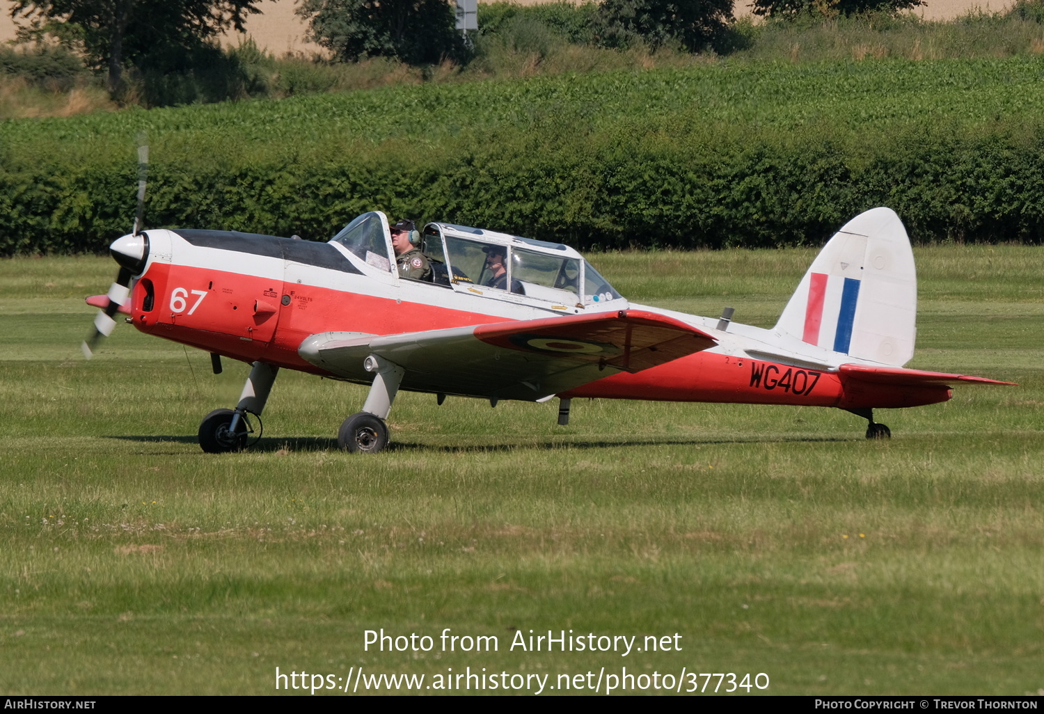 Aircraft Photo of G-BWMX / WG407 | De Havilland Canada DHC-1 Chipmunk Mk22 | UK - Air Force | AirHistory.net #377340