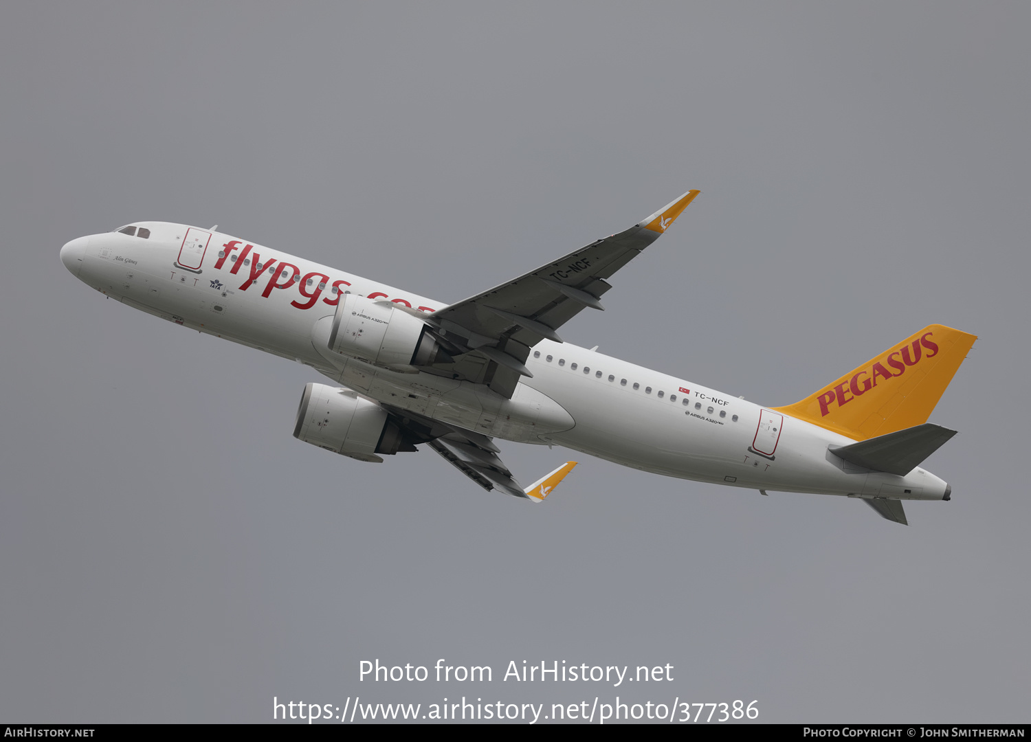 Aircraft Photo of TC-NCF | Airbus A320-251N | Pegasus Airlines | AirHistory.net #377386