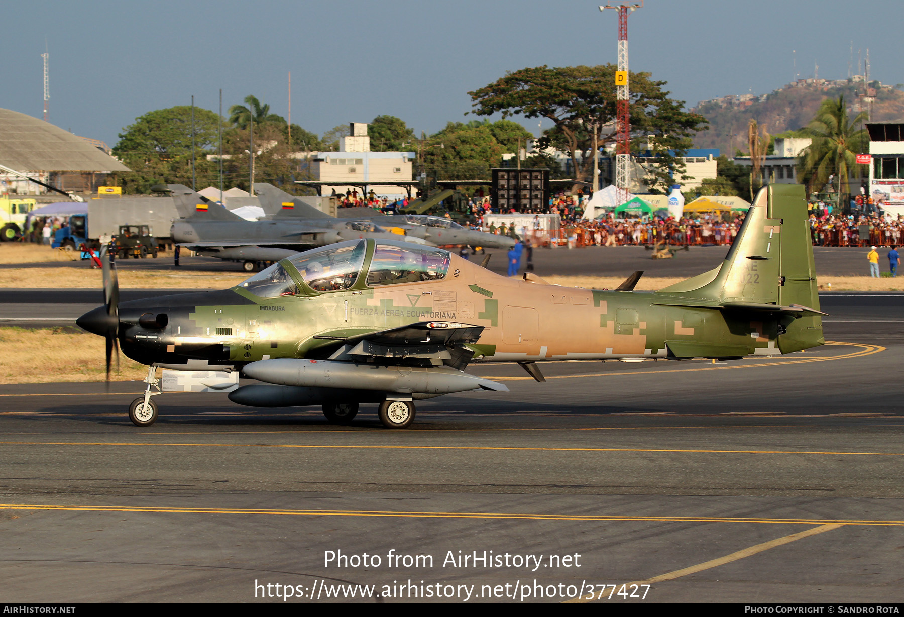 Aircraft Photo of FAE-1022 | Embraer A-29B Super Tucano | Ecuador - Air Force | AirHistory.net #377427