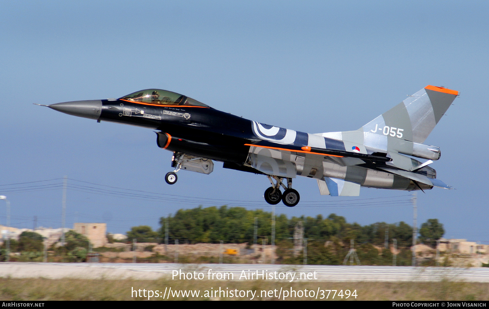 Aircraft Photo of J-055 | General Dynamics F-16AM Fighting Falcon | Netherlands - Air Force | AirHistory.net #377494