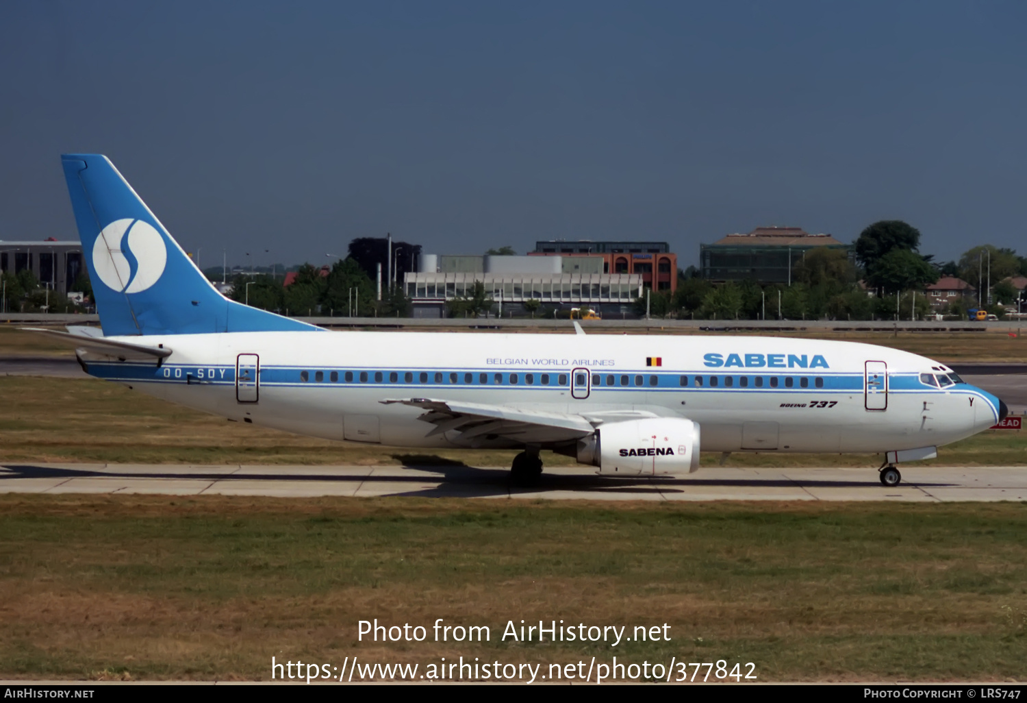 Aircraft Photo of OO-SDY | Boeing 737-329 | Sabena | AirHistory.net #377842