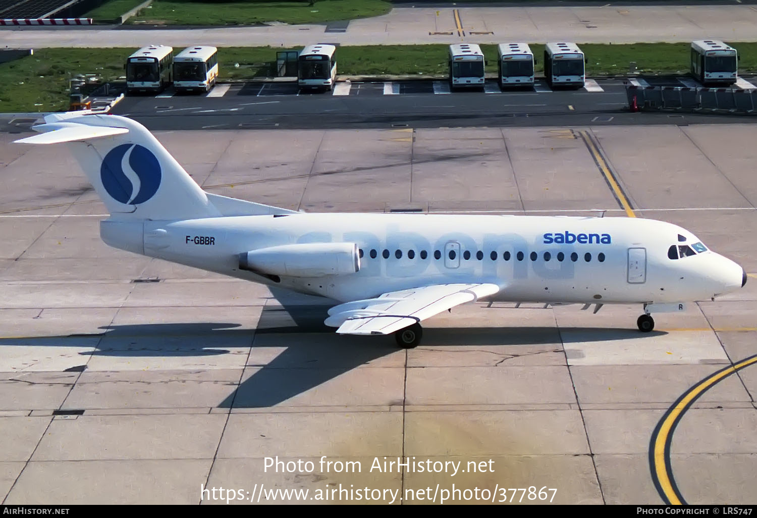 Aircraft Photo of F-GBBR | Fokker F28-1000 Fellowship | Sabena | AirHistory.net #377867