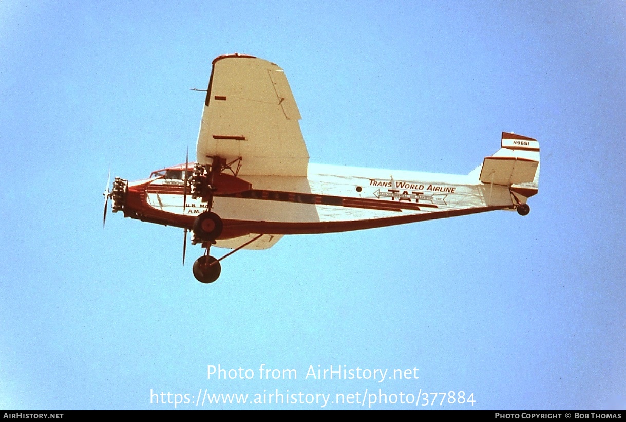 Aircraft Photo of N9651 | Ford 5-AT-B Tri-Motor | TAT - Transcontinental Air Transport | AirHistory.net #377884