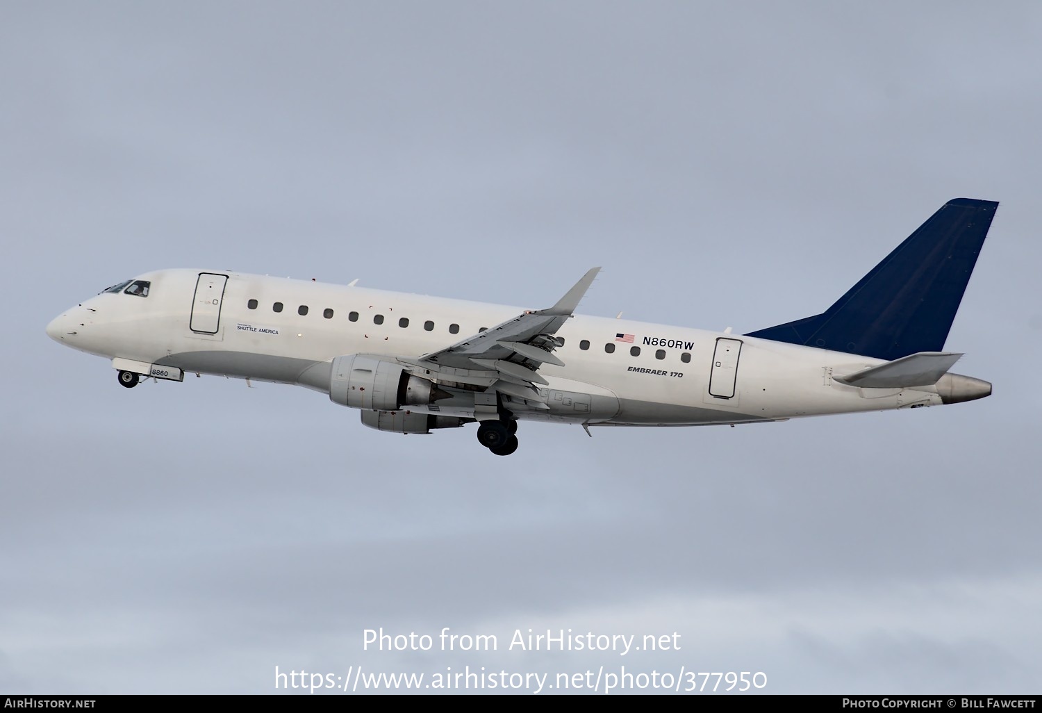 Aircraft Photo of N860RW | Embraer 170SE (ERJ-170-100SE) | Shuttle America | AirHistory.net #377950