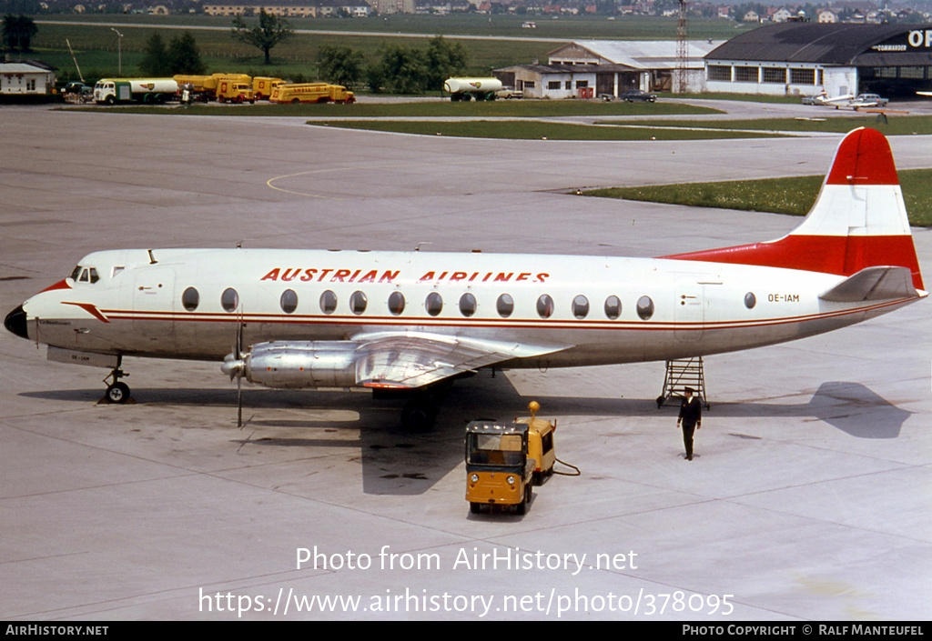 Aircraft Photo of OE-IAM | Vickers 837 Viscount | Austrian Airlines | AirHistory.net #378095