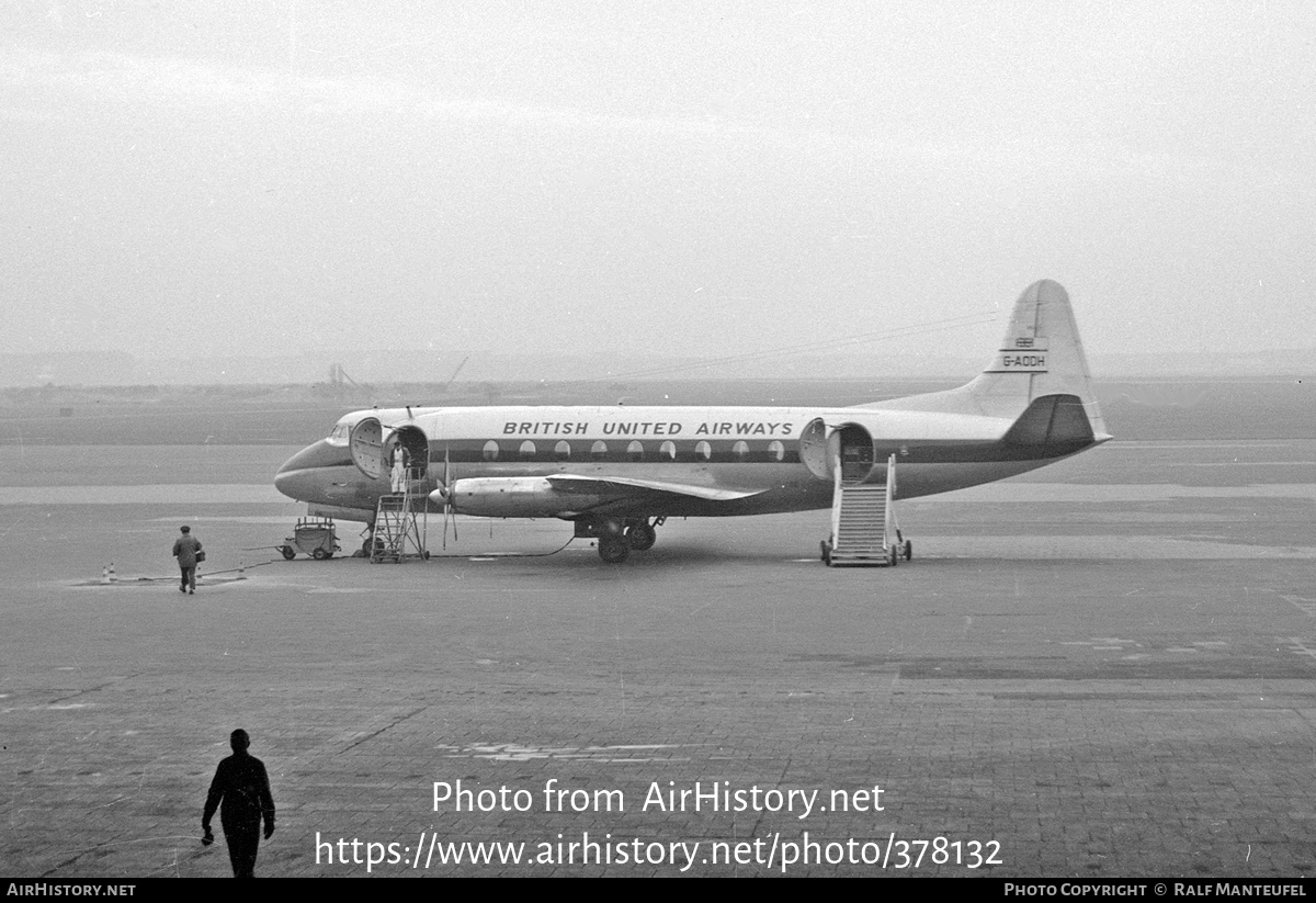 Aircraft Photo of G-AODH | Vickers 736 Viscount | British United Airways - BUA | AirHistory.net #378132