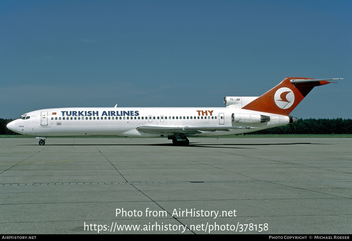 Aircraft Photo of TC-JBF | Boeing 727-2F2/Adv | THY Türk Hava Yolları - Turkish Airlines | AirHistory.net #378158