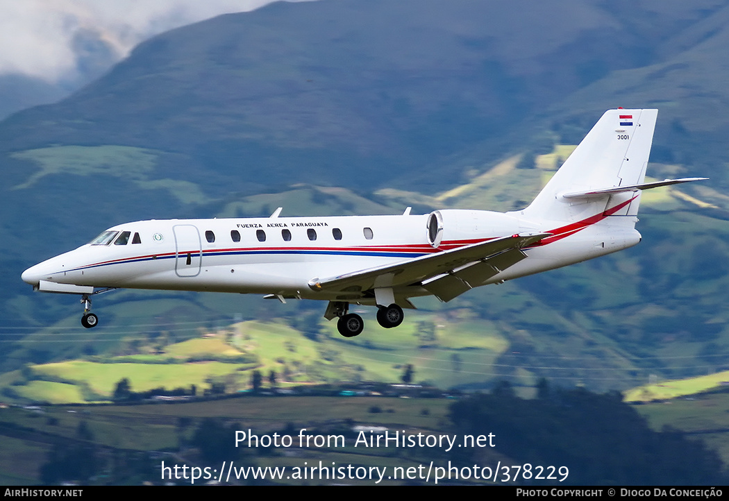 Aircraft Photo of 3001 | Cessna 680 Citation Sovereign | Paraguay - Air Force | AirHistory.net #378229