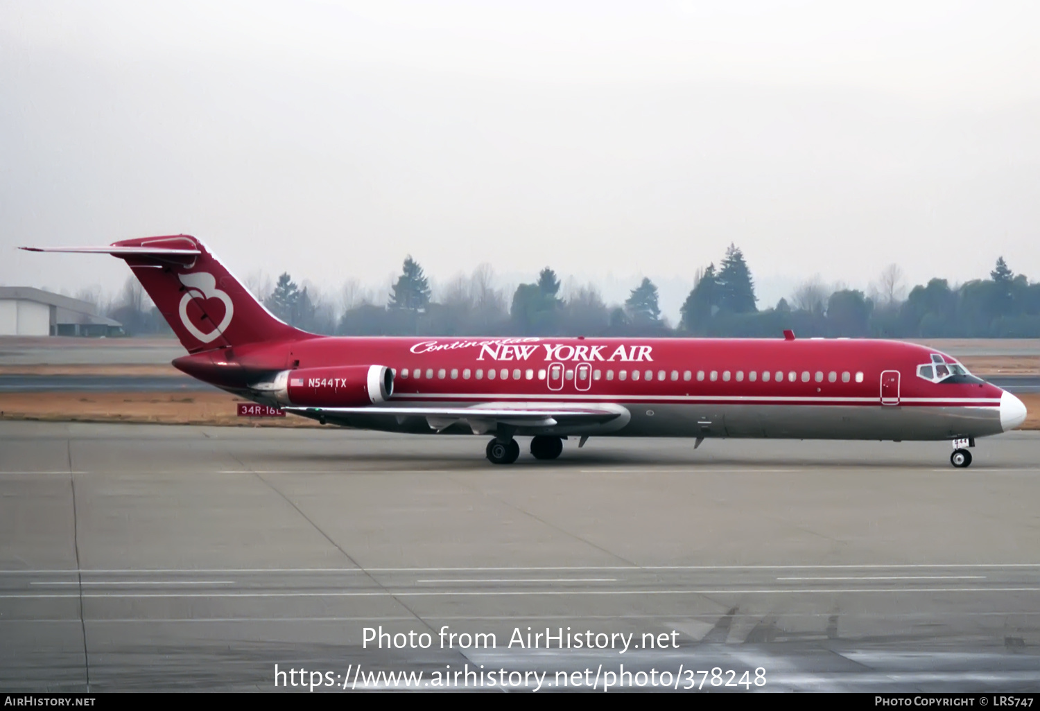 Aircraft Photo of N544TX | McDonnell Douglas DC-9-32 | Continental's New York Air | AirHistory.net #378248