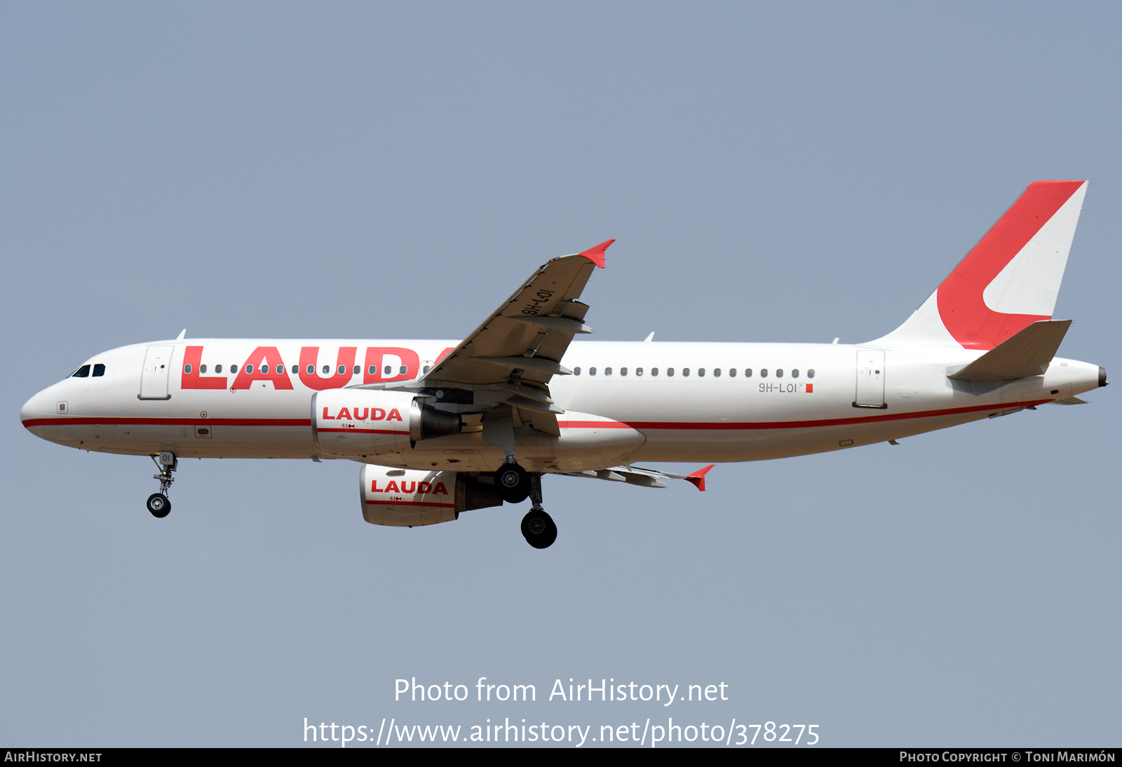 Aircraft Photo of 9H-LOI | Airbus A320-214 | Lauda | AirHistory.net #378275