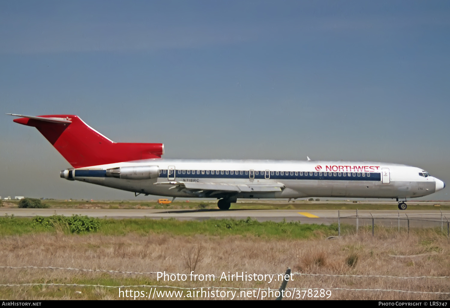 Aircraft Photo of N718RC | Boeing 727-2S7/Adv | Northwest Airlines | AirHistory.net #378289