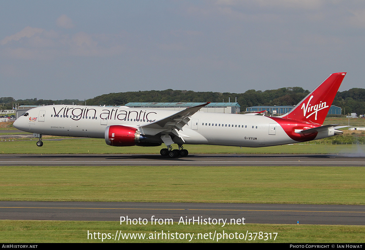 Aircraft Photo of G-VYUM | Boeing 787-9 Dreamliner | Virgin Atlantic Airways | AirHistory.net #378317