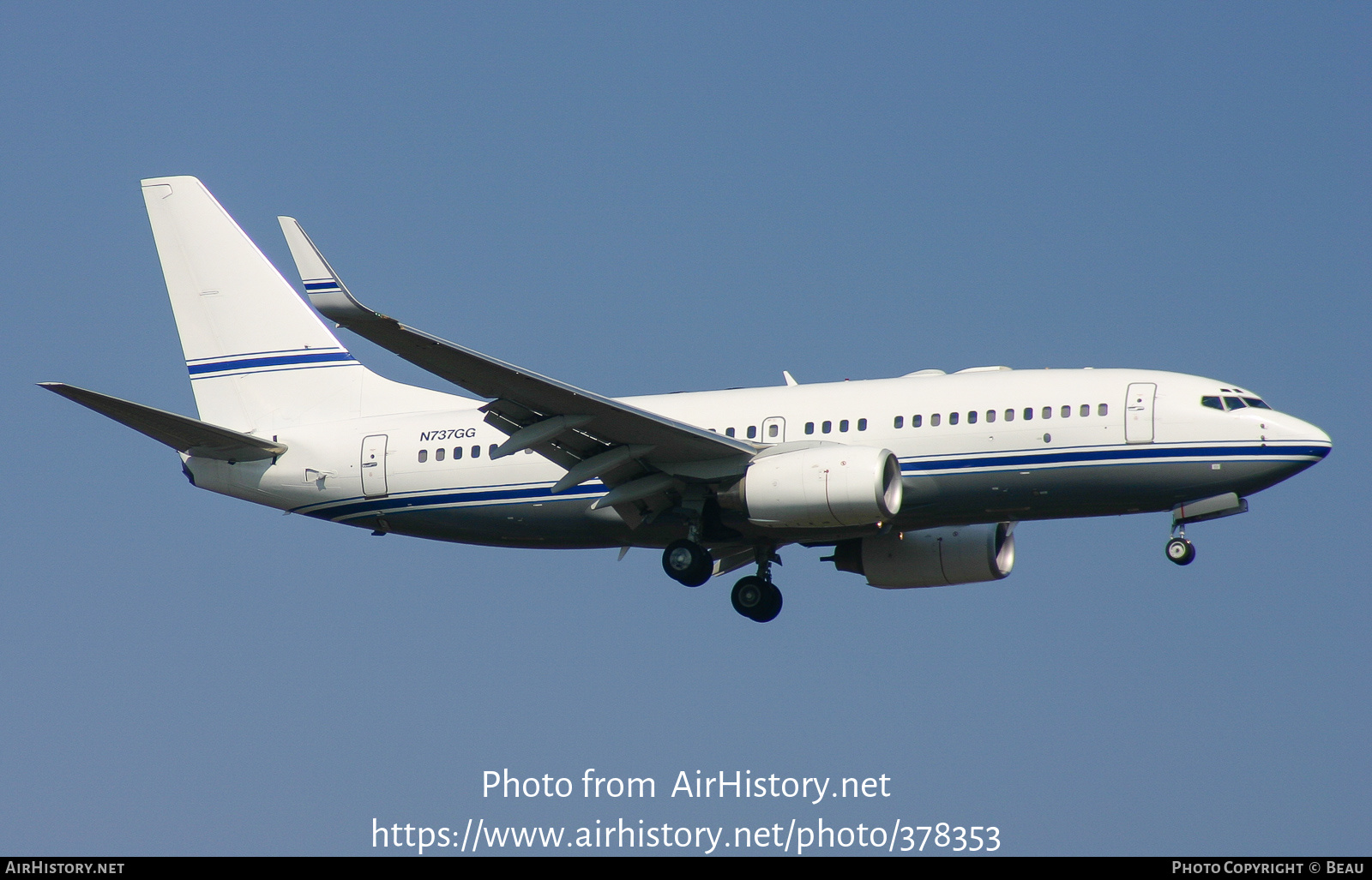 Aircraft Photo of N737GG | Boeing 737-74Q BBJ | Mid East Jet | AirHistory.net #378353