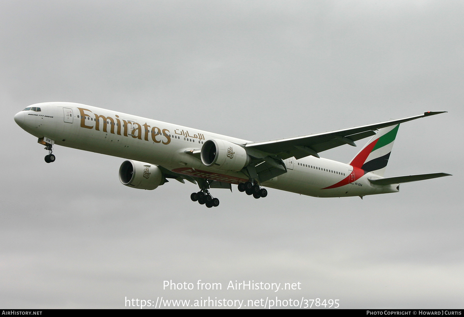 Aircraft Photo of A6-EBW | Boeing 777-36N/ER | Emirates | AirHistory.net #378495