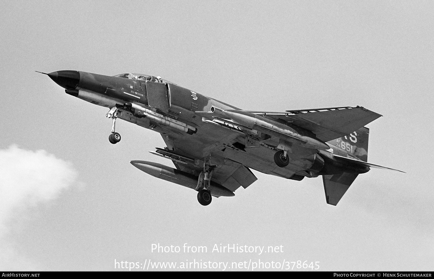 Aircraft Photo of 74-1651 / AF74-651 | McDonnell Douglas F-4E Phantom II | USA - Air Force | AirHistory.net #378645