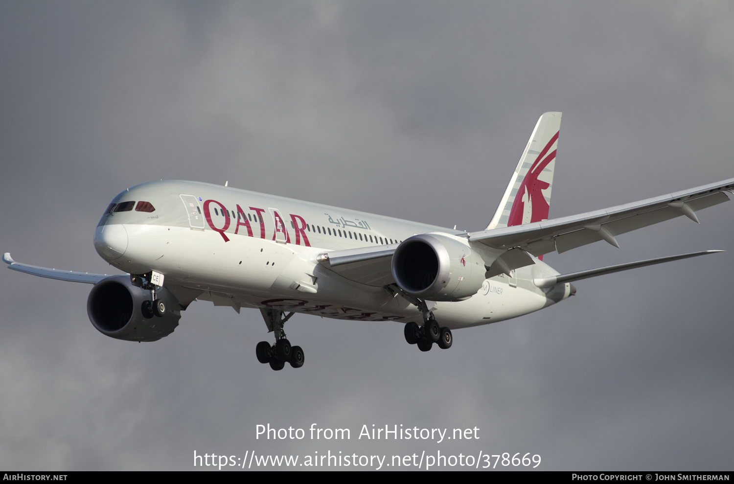 Aircraft Photo of A7-BCE | Boeing 787-8 Dreamliner | Qatar Airways | AirHistory.net #378669