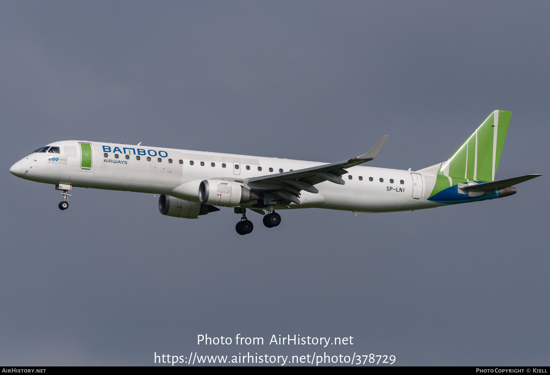 Aircraft Photo of SP-LNI | Embraer 195LR (ERJ-190-200LR) | Bamboo Airways | AirHistory.net #378729