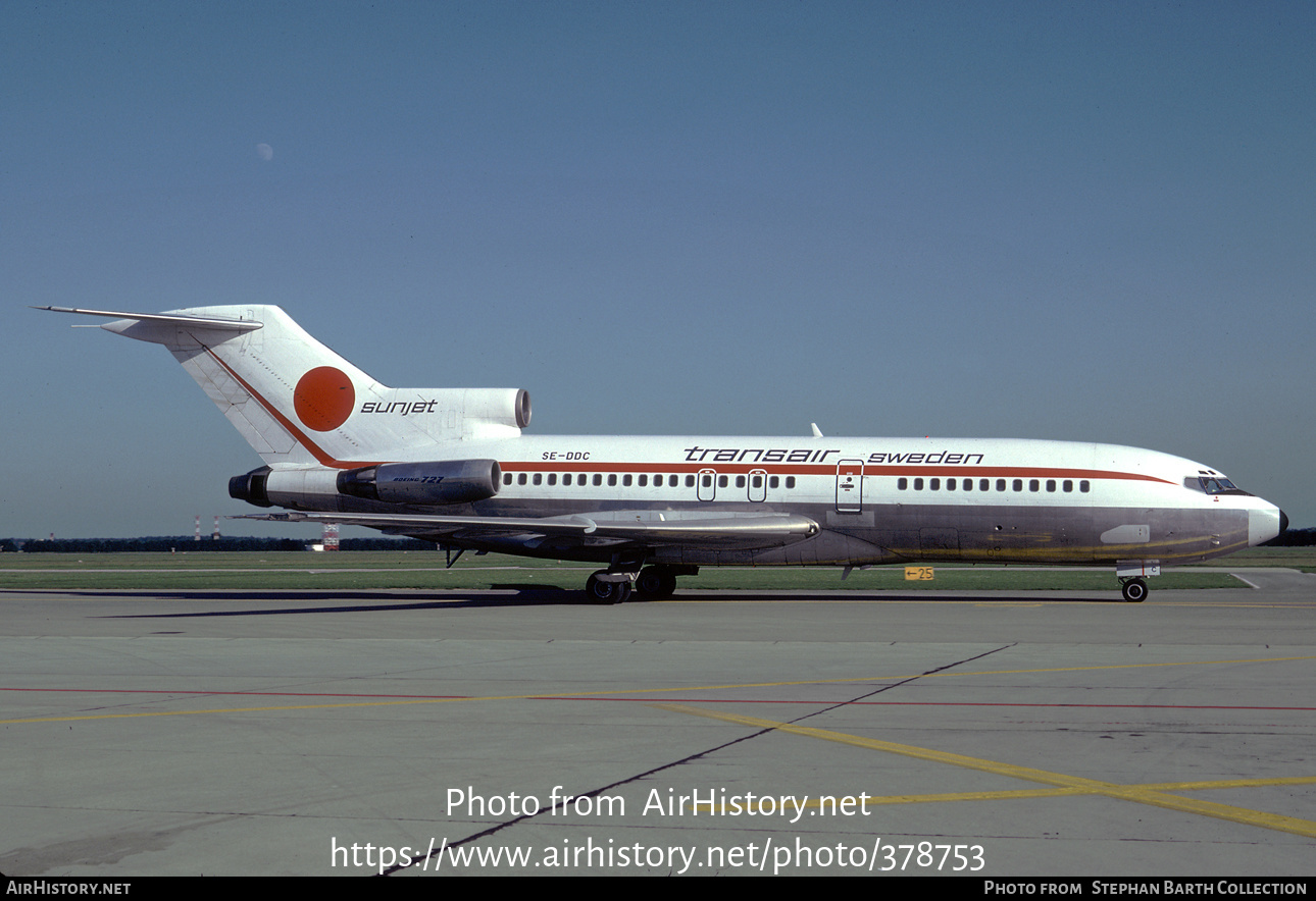 Aircraft Photo of SE-DDC | Boeing 727-134C | Transair Sweden | AirHistory.net #378753