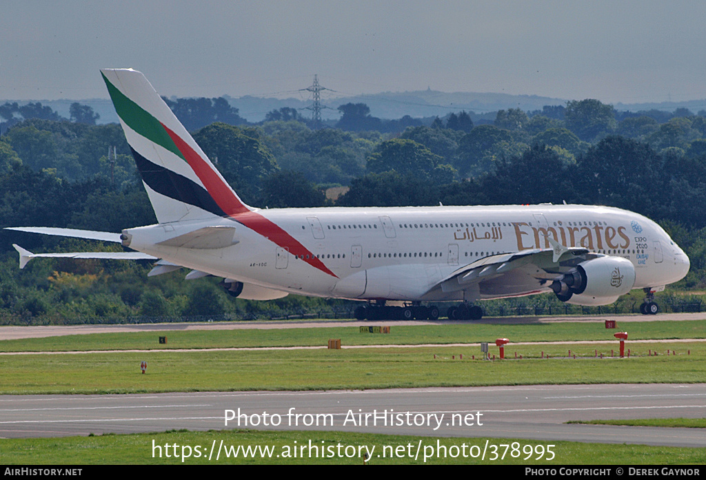 Aircraft Photo of A6-EDC | Airbus A380-861 | Emirates | AirHistory.net #378995