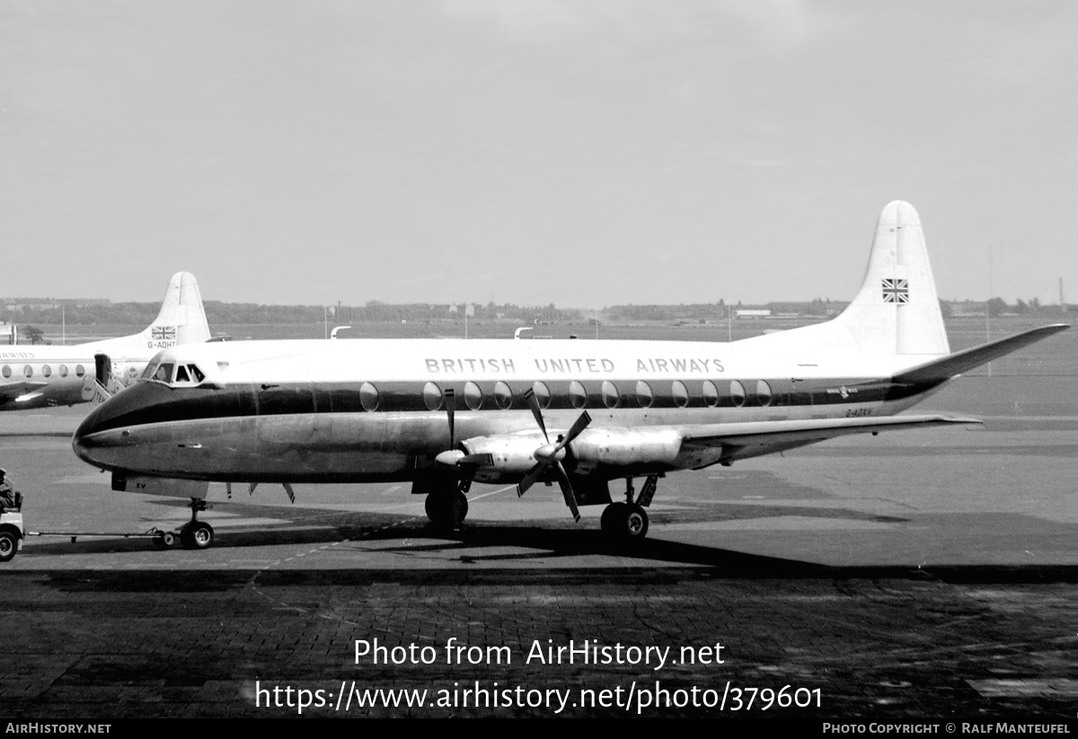 Aircraft Photo of G-AOXV | Vickers 804 Viscount | British United Airways - BUA | AirHistory.net #379601