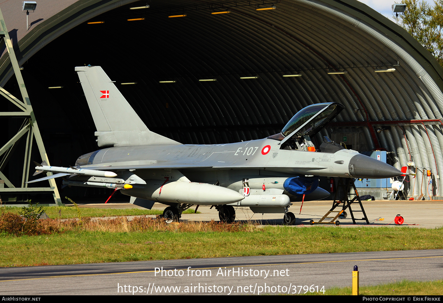 Aircraft Photo of E-107 | General Dynamics F-16AM Fighting Falcon | Denmark - Air Force | AirHistory.net #379614