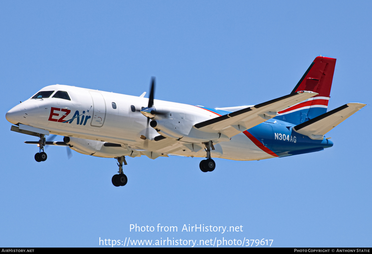 Aircraft Photo of N304AG | Saab 340B/Plus | EZAir | AirHistory.net #379617