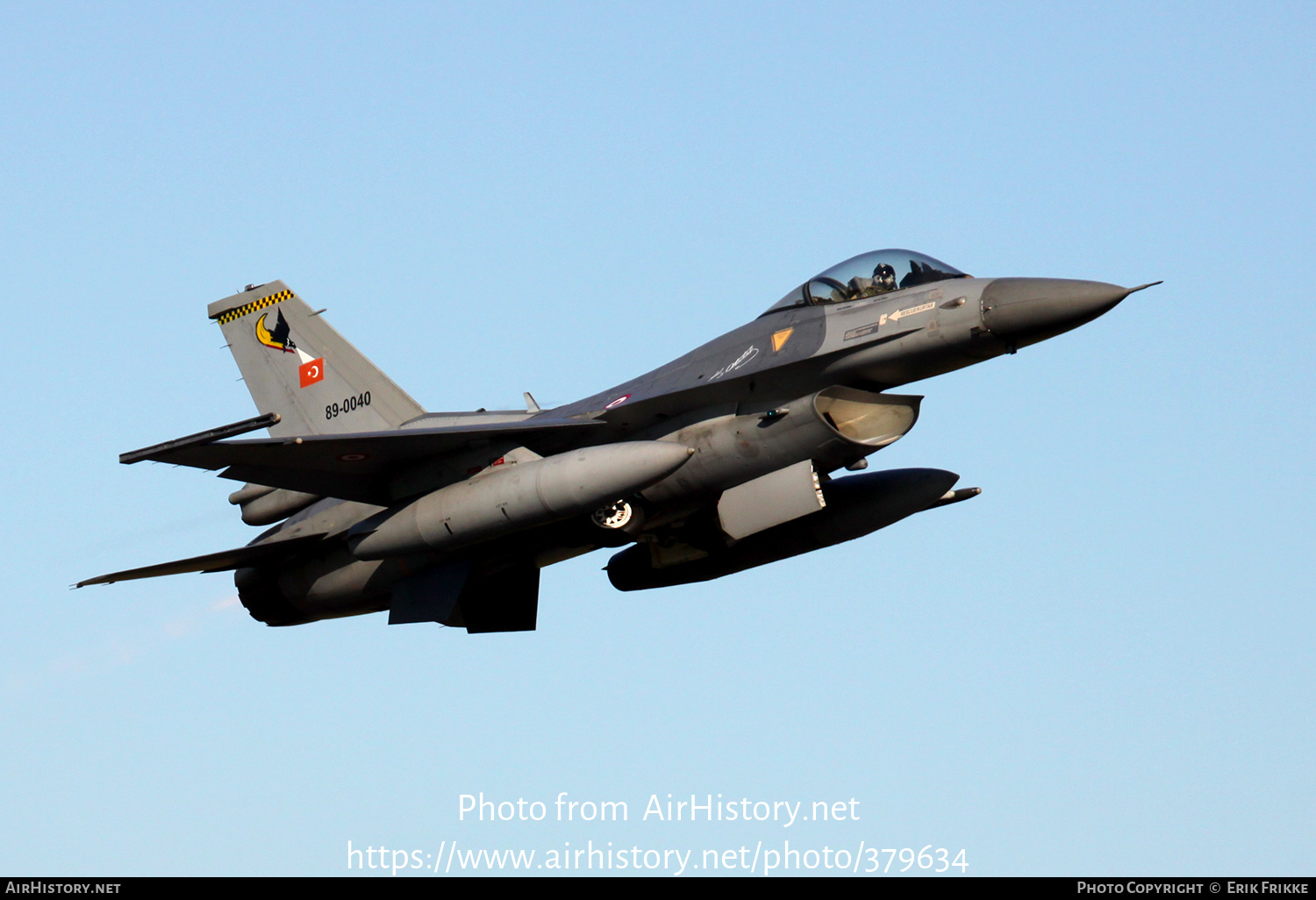 Aircraft Photo of 89-0040 | General Dynamics F-16CG Fighting Falcon | Turkey - Air Force | AirHistory.net #379634