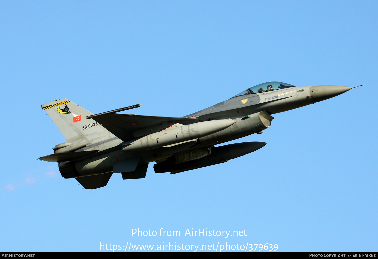 Aircraft Photo of 89-0035 | General Dynamics F-16CG Fighting Falcon | Turkey - Air Force | AirHistory.net #379639