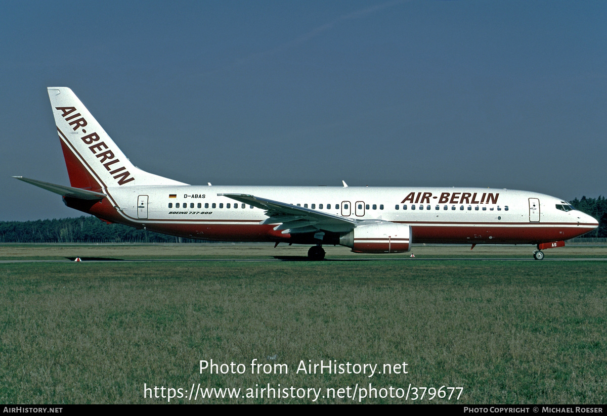 Aircraft Photo of D-ABAS | Boeing 737-86J | Air Berlin | AirHistory.net #379677