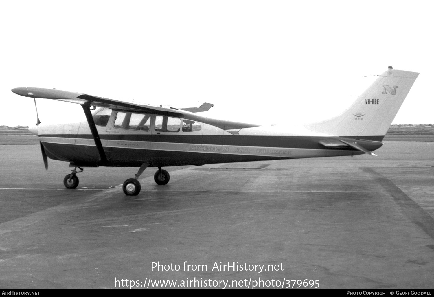 Aircraft Photo of VH-RBE | Cessna 210A | Nicholas Air Charter | AirHistory.net #379695