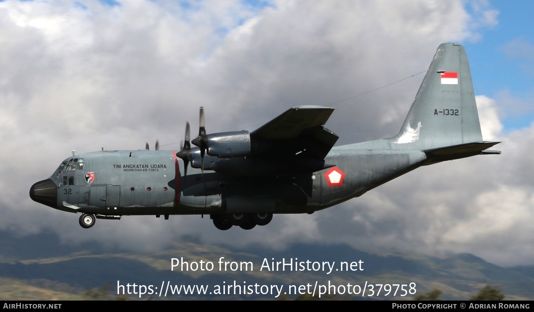 Aircraft Photo of A-1332 | Lockheed C-130H Hercules | Indonesia - Air Force | AirHistory.net #379758