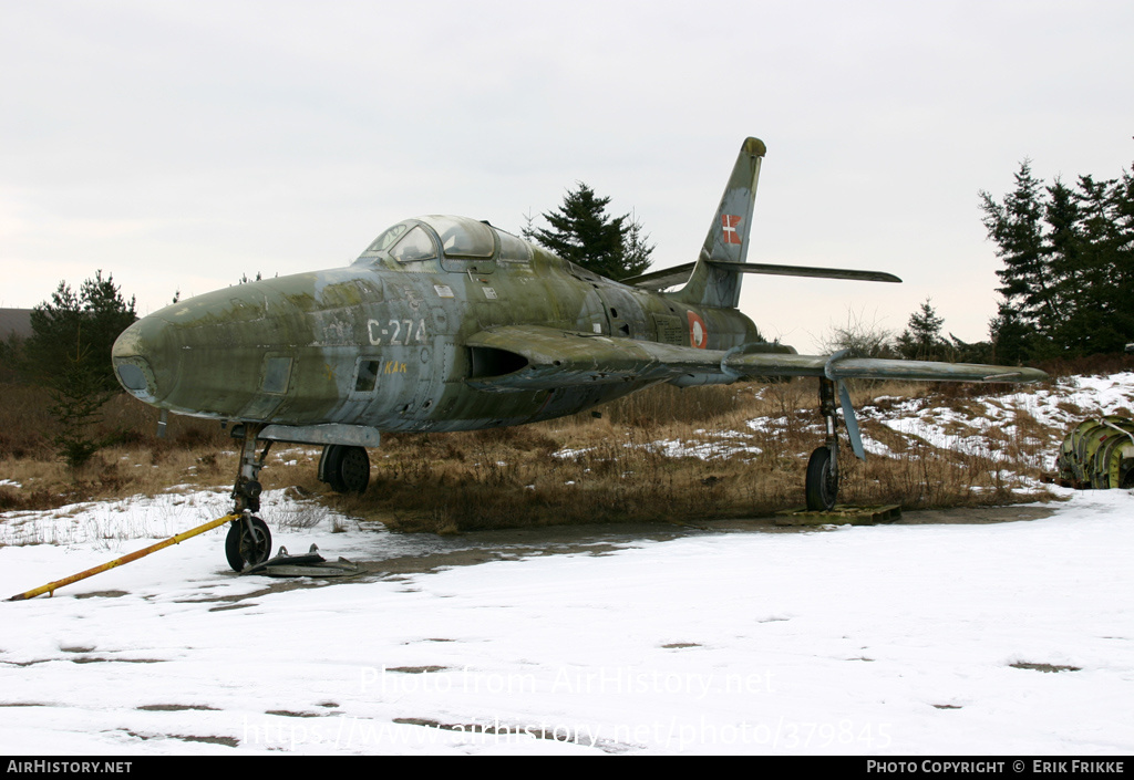 Aircraft Photo of C-274 | Republic RF-84F Thunderflash | Denmark - Air Force | AirHistory.net #379845