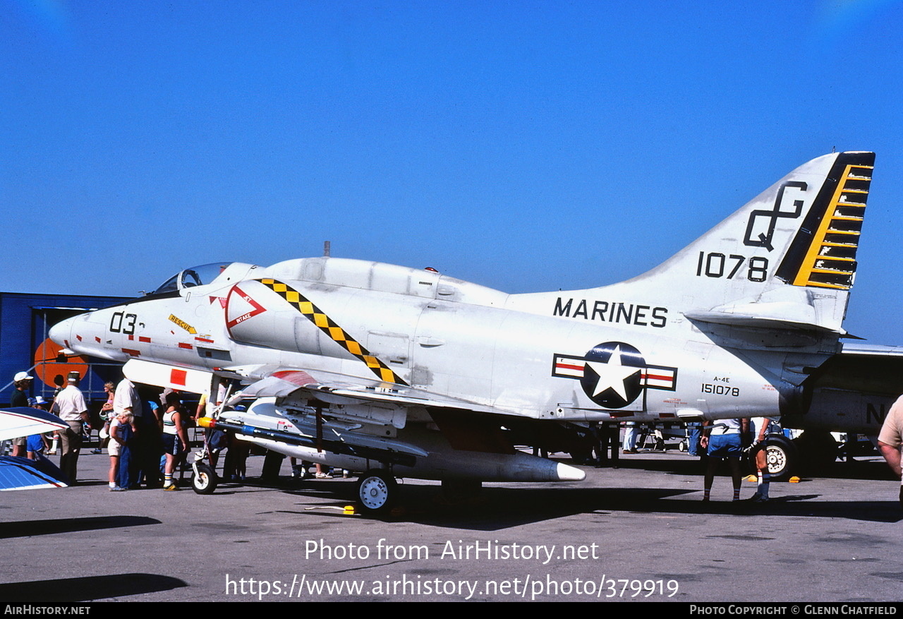 Aircraft Photo of 151078 | Douglas A-4E Skyhawk (A4D-5) | USA - Marines | AirHistory.net #379919