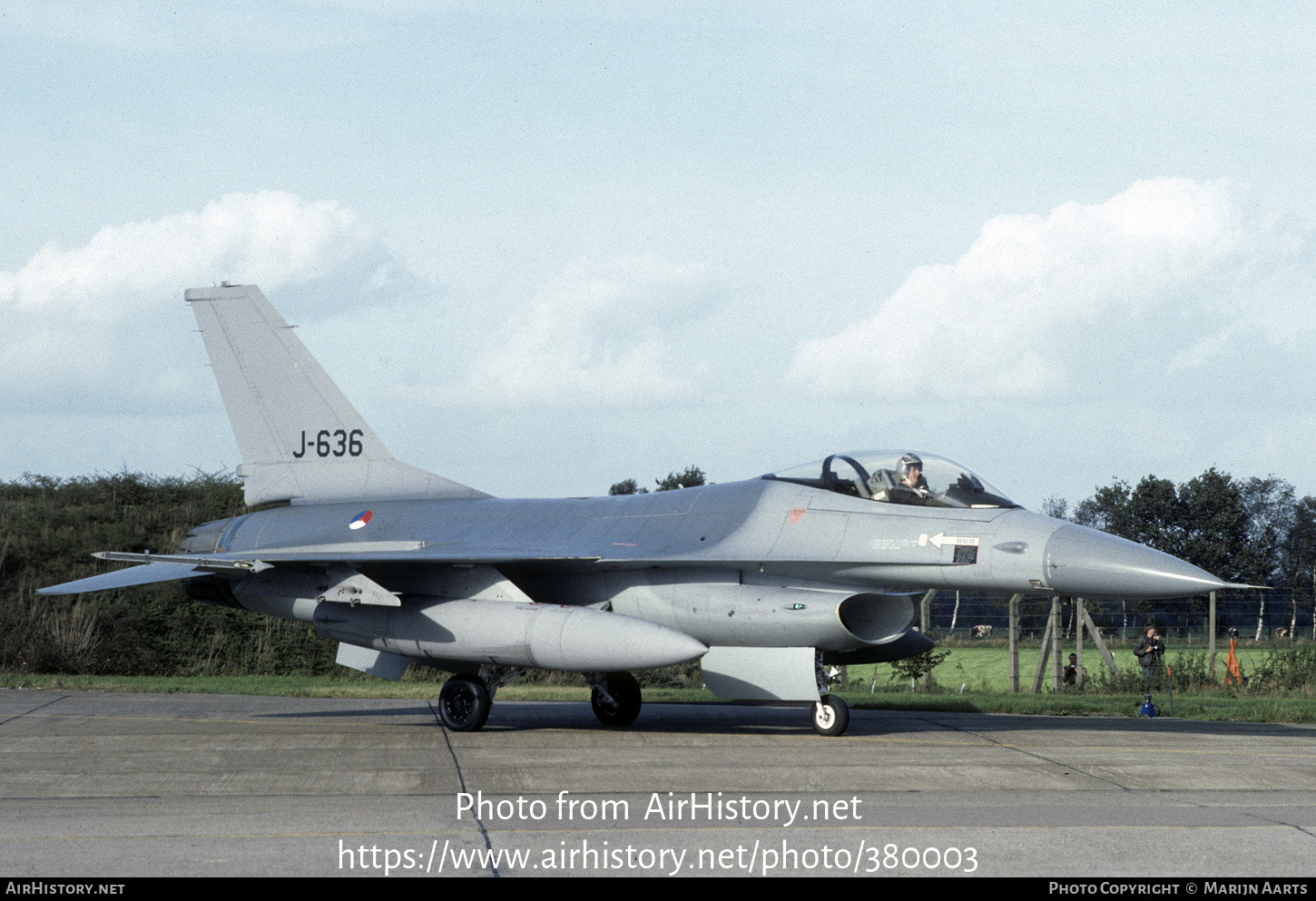 Aircraft Photo of J-636 | General Dynamics F-16A Fighting Falcon | Netherlands - Air Force | AirHistory.net #380003