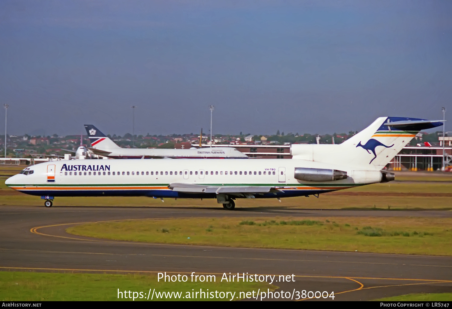 Aircraft Photo of VH-TBQ | Boeing 727-276/Adv | Australian Airlines | AirHistory.net #380004