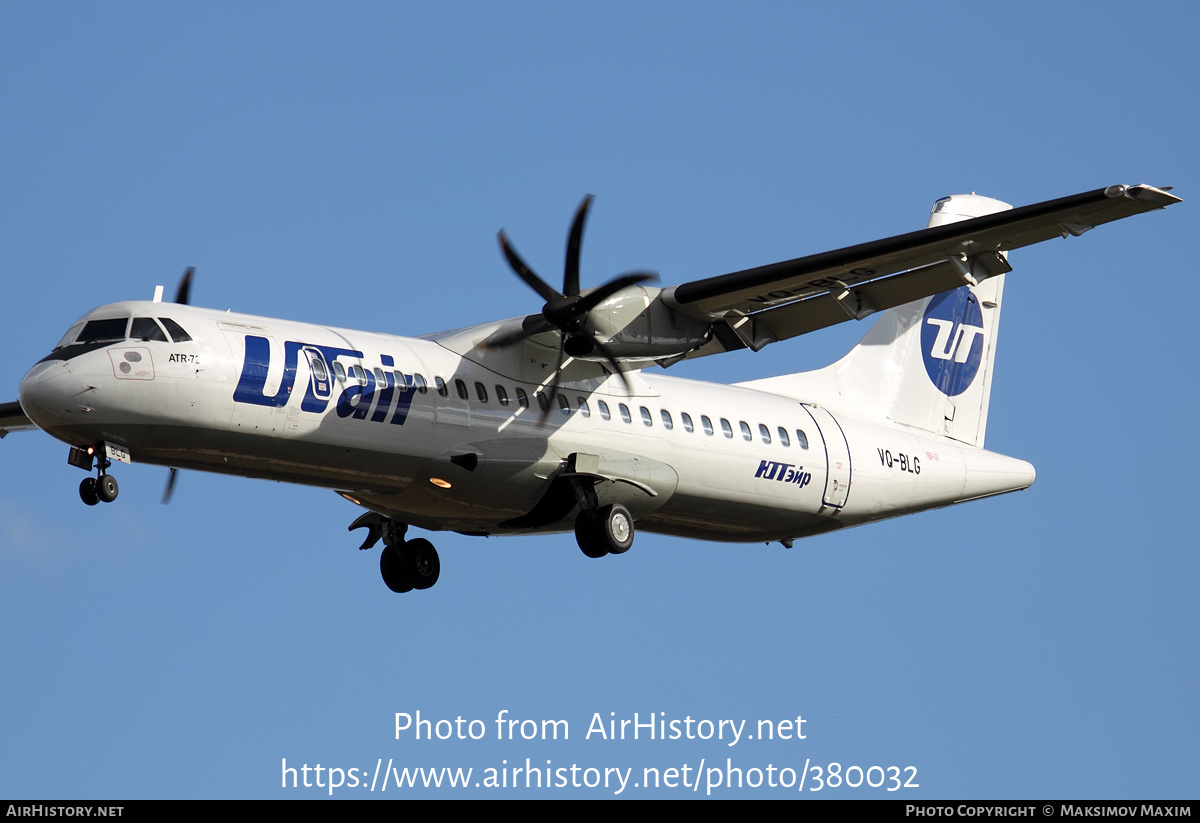 Aircraft Photo of VQ-BLG | ATR ATR-72-500 (ATR-72-212A) | UTair | AirHistory.net #380032