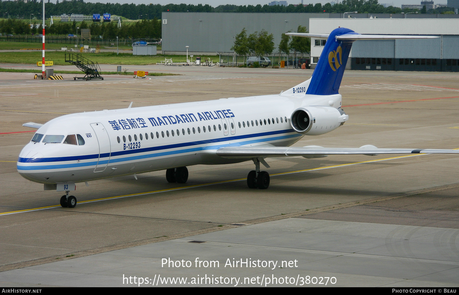 Aircraft Photo of B-12293 | Fokker 100 (F28-0100) | Mandarin Airlines | AirHistory.net #380270