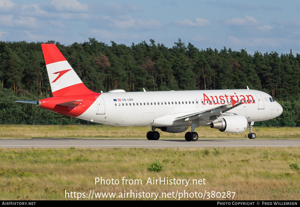 Aircraft Photo of OE-LBV | Airbus A320-214 | Austrian Airlines | AirHistory.net #380287