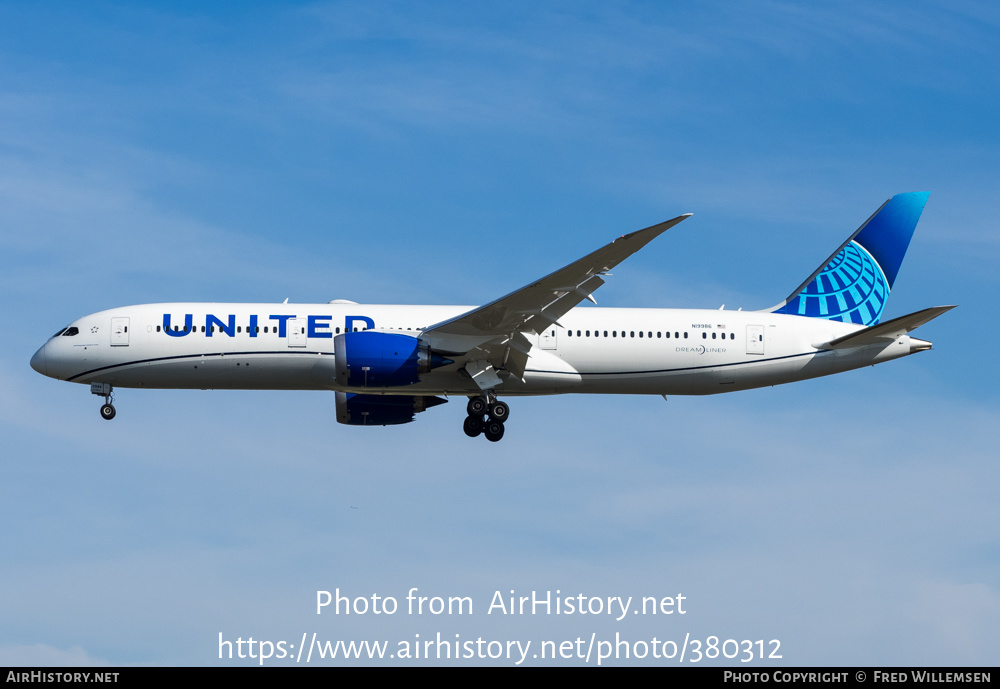 Aircraft Photo of N19986 | Boeing 787-9 Dreamliner | United Airlines | AirHistory.net #380312